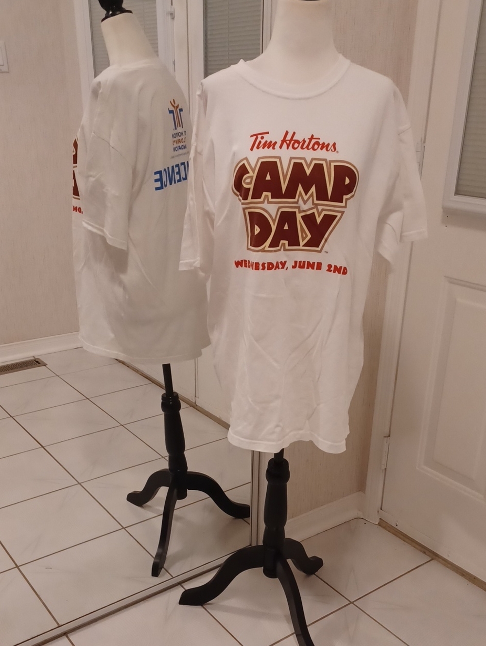 4/$40 Tim Hortons "Camp Day" Tee - Size Large